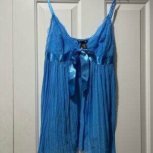 Victoria's Secret Vibrant Blue Lace Chemise